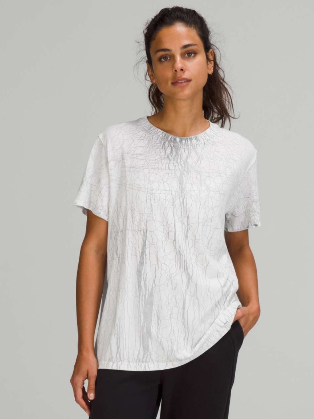 Lululemon All Yours Short Sleeve T-Shirt *Vitasea Thread Dye White Black